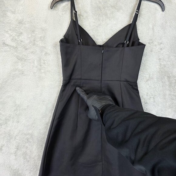 Polly Dress Womens 6 Black Bustier Mini Adjustable Straps Back Zip Corset Cup - Picture 8 of 11